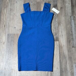 Siena Sapphire Blue Knit Bandage Dress